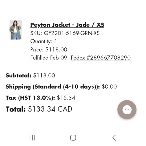 Gentle fawn Peyton jacket in colour Jade - Picture 5 of 5